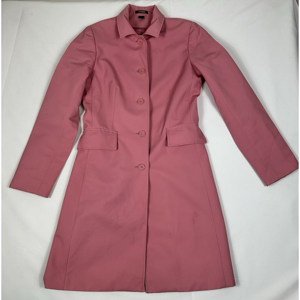 Express Pink Single-Breasted Women's Coat